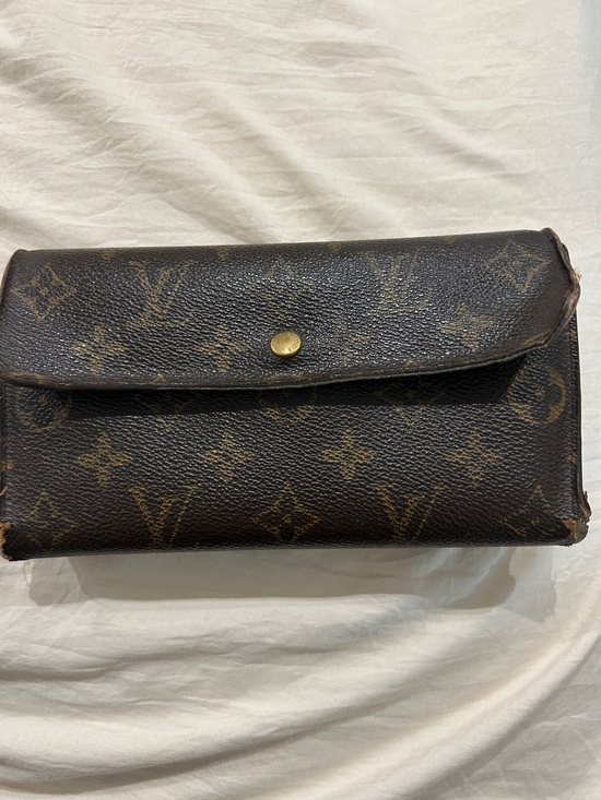 Louis Vuitton Handbags - Louis Vuitton Monogram Canvas Flap Wallet — Dark Brown with Gold Hardware
